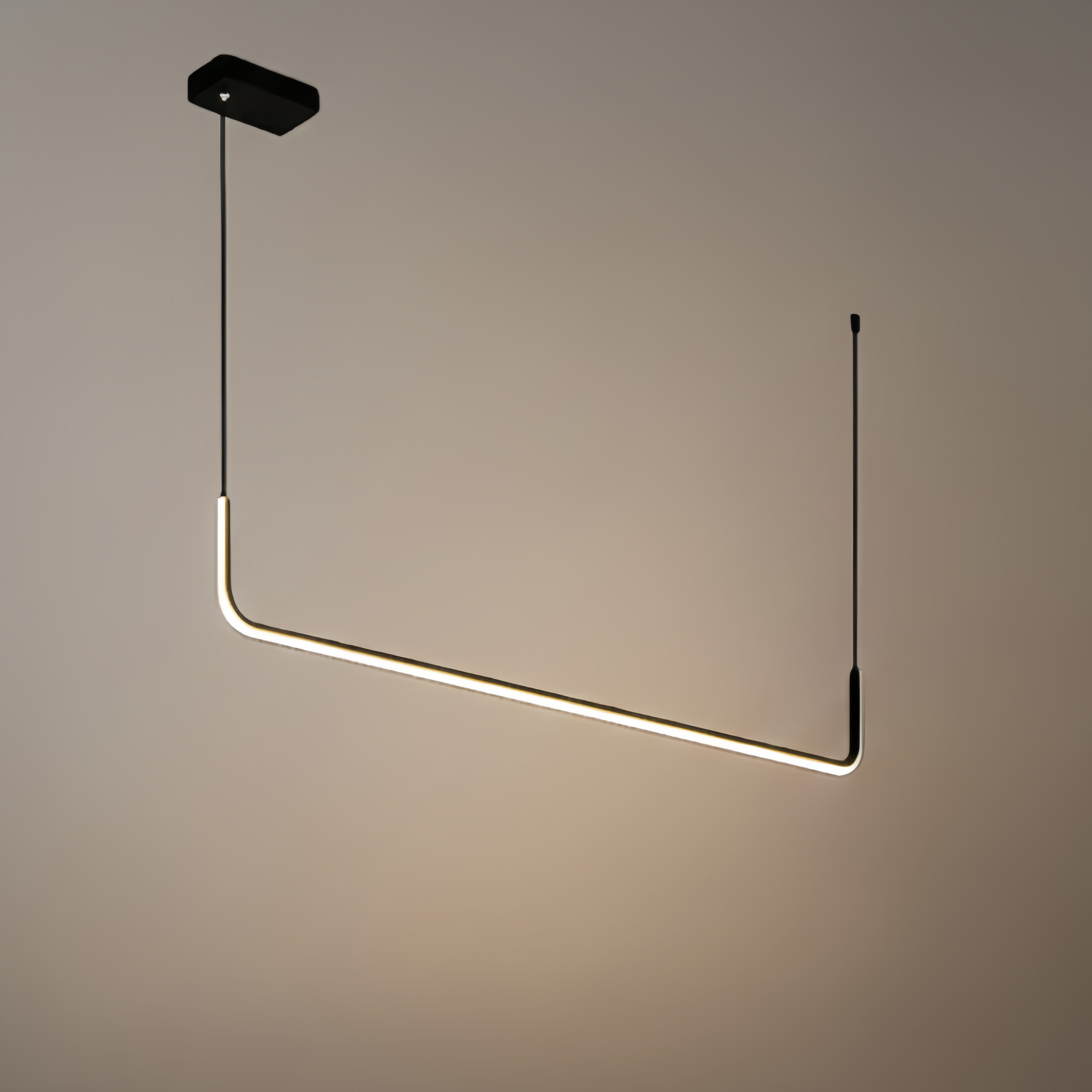 Linear Pendant Light – Black/Gold Metal/Acrylic for Dining Room